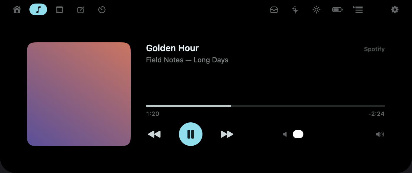 Spotify and Apple Music — Music pane